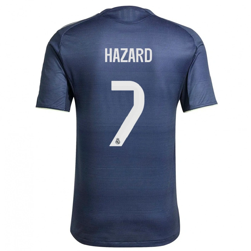 Danxen Kinderen Eden Hazard #7 Marineblauw Zilver Uitshirt Uittenue 2025/26 T-Shirt