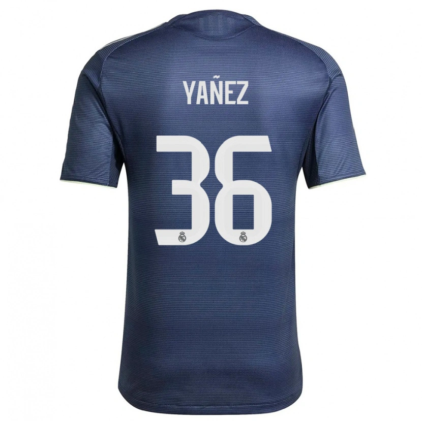 Danxen Kinderen Daniel Yáñez #36 Marineblauw Zilver Uitshirt Uittenue 2025/26 T-Shirt