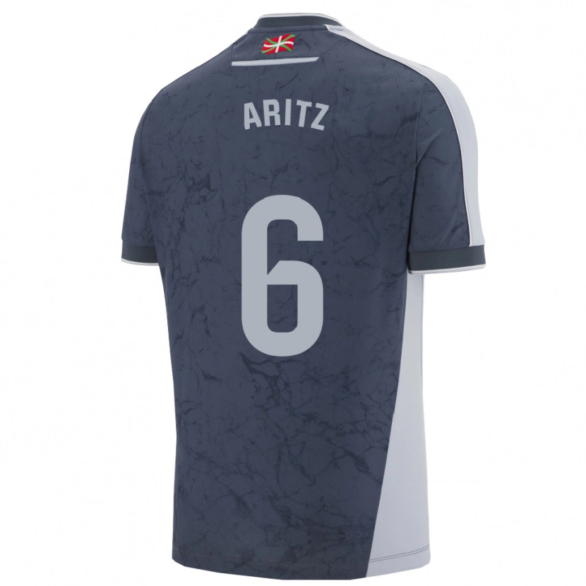 Danxen Kinderen Aritz Elustondo #6 Donkerblauw Wit Uitshirt Uittenue 2025/26 T-Shirt