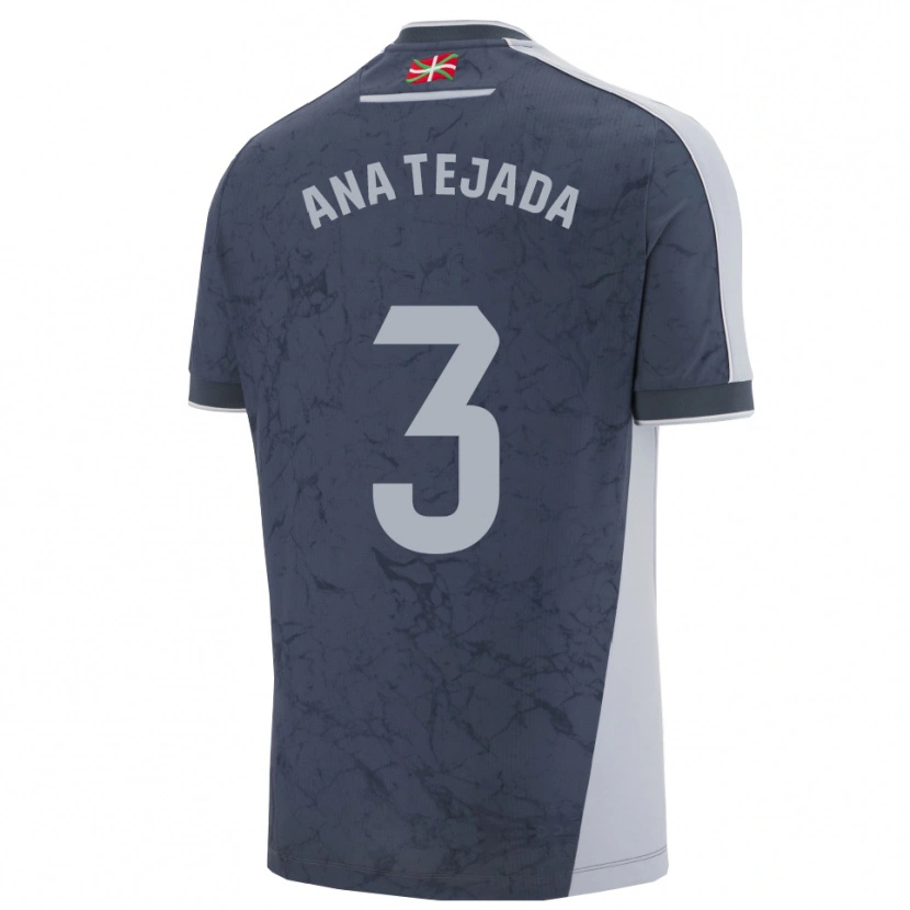 Danxen Kinderen Ana Tejada Jiménez #3 Donkerblauw Wit Uitshirt Uittenue 2025/26 T-Shirt