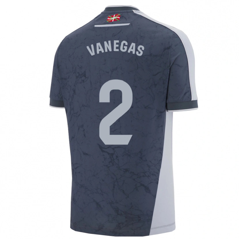 Danxen Kinderen Manuela Vanegas #2 Donkerblauw Wit Uitshirt Uittenue 2025/26 T-Shirt