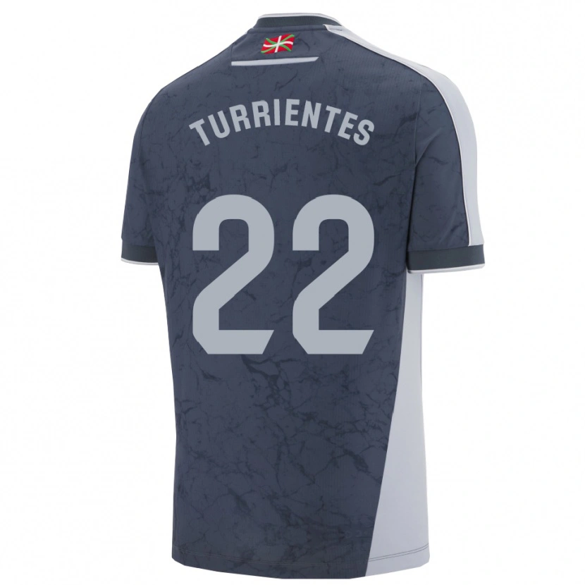 Danxen Kinderen Beñat Turrientes #22 Donkerblauw Wit Uitshirt Uittenue 2025/26 T-Shirt