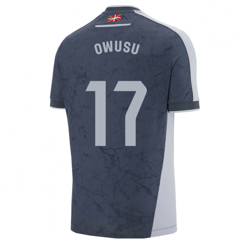 Danxen Kinderen Jacqueline Owusu #17 Donkerblauw Wit Uitshirt Uittenue 2025/26 T-Shirt