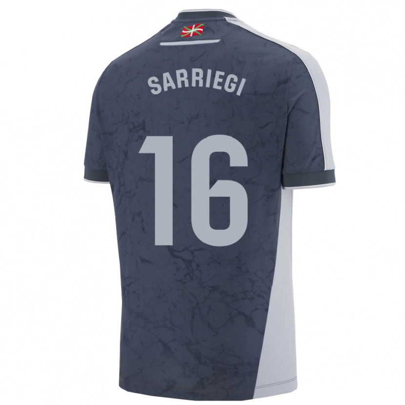 Danxen Kinderen Nora Sarriegi #16 Donkerblauw Wit Uitshirt Uittenue 2025/26 T-Shirt