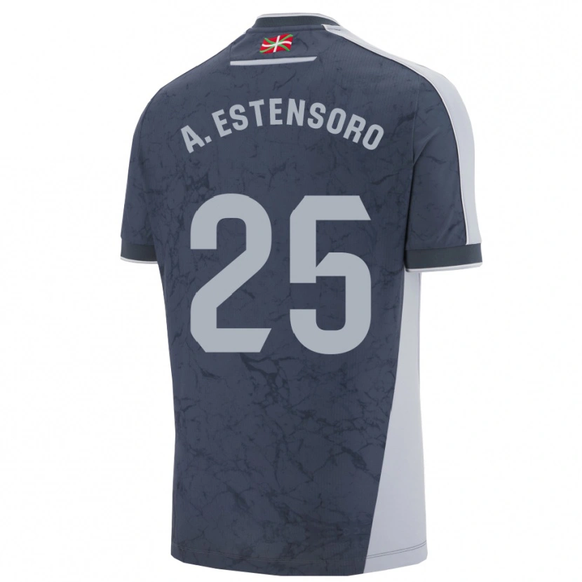 Danxen Kinderen Alazne Estensoro #25 Donkerblauw Wit Uitshirt Uittenue 2025/26 T-Shirt
