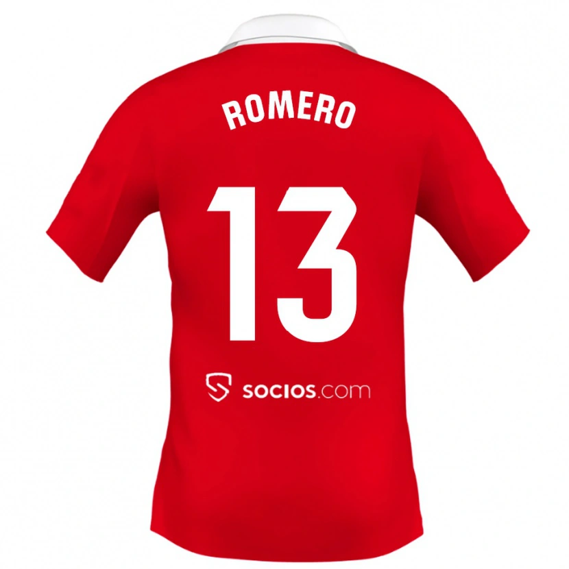Danxen Kinderen Rafael Romero #13 Rood Wit Grijs Uitshirt Uittenue 2025/26 T-Shirt