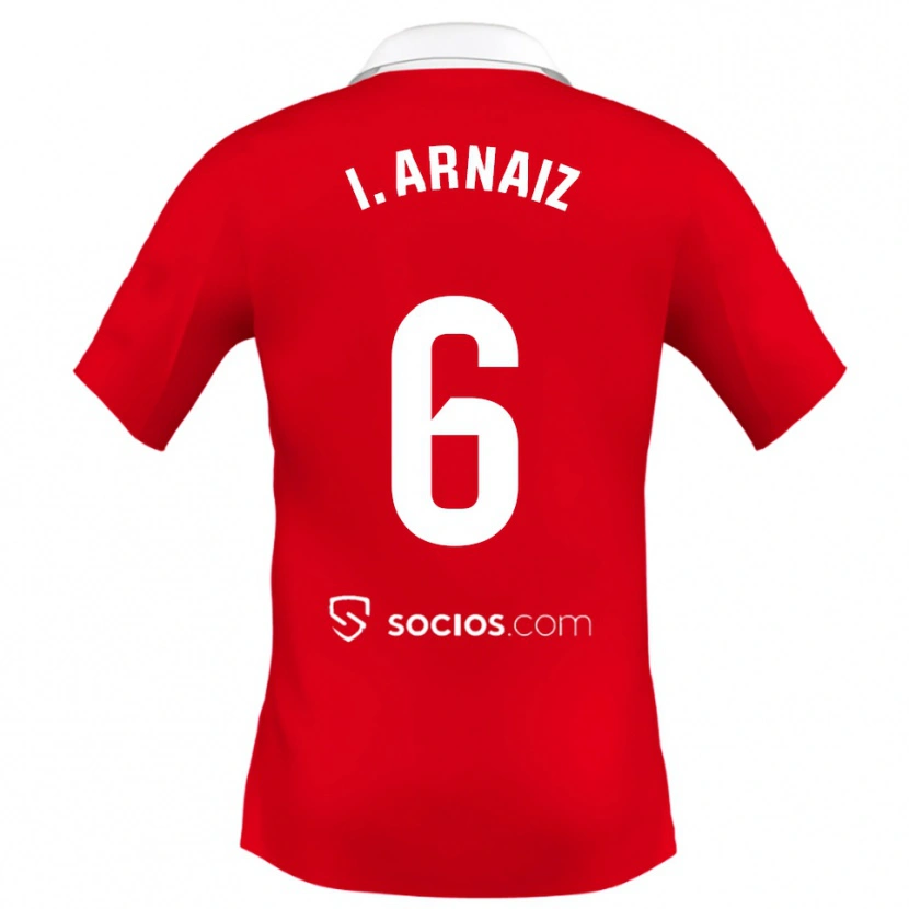 Danxen Kinderen Iris Arnaiz Gil #6 Rood Wit Grijs Uitshirt Uittenue 2025/26 T-Shirt