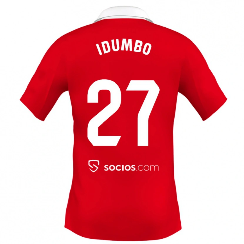 Danxen Kinderen Stanis Idumbo #27 Rood Wit Grijs Uitshirt Uittenue 2025/26 T-Shirt