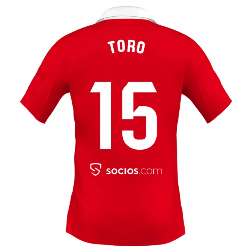 Danxen Kinderen Juanan Toro #15 Rood Wit Grijs Uitshirt Uittenue 2025/26 T-Shirt