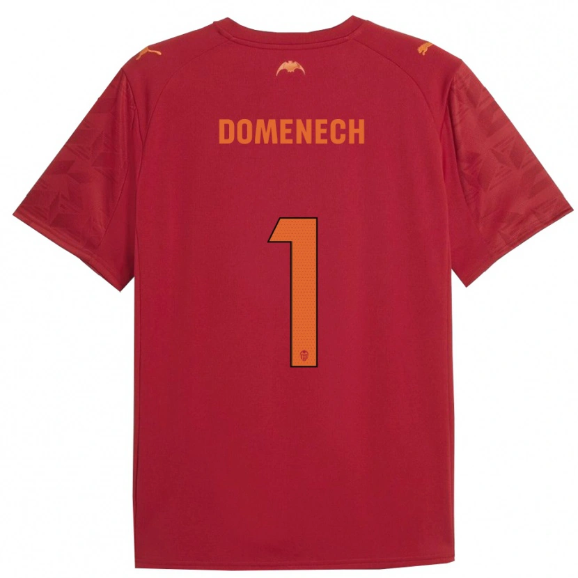 Danxen Kinderen Jaume Domenech #1 Rood Oranje Uitshirt Uittenue 2025/26 T-Shirt