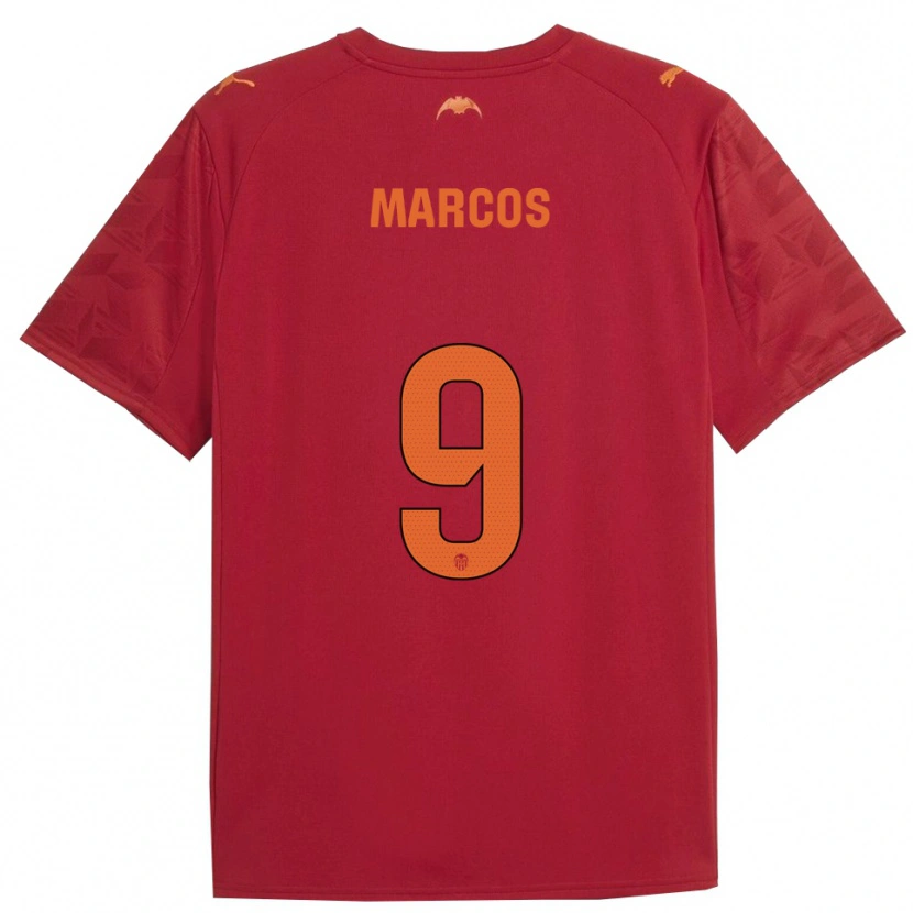 Danxen Kinderen Ana Marcos #9 Rood Oranje Uitshirt Uittenue 2025/26 T-Shirt