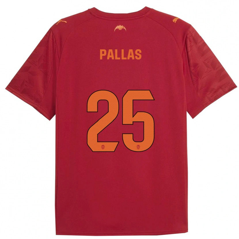 Danxen Kinderen Nerea Pallas #25 Rood Oranje Uitshirt Uittenue 2025/26 T-Shirt