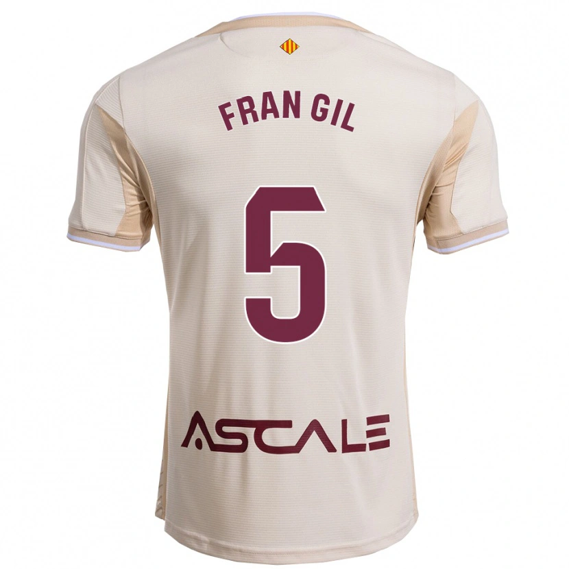 Danxen Kinderen Fran Gil #5 Gebroken Wit Bordeau Uitshirt Uittenue 2025/26 T-Shirt