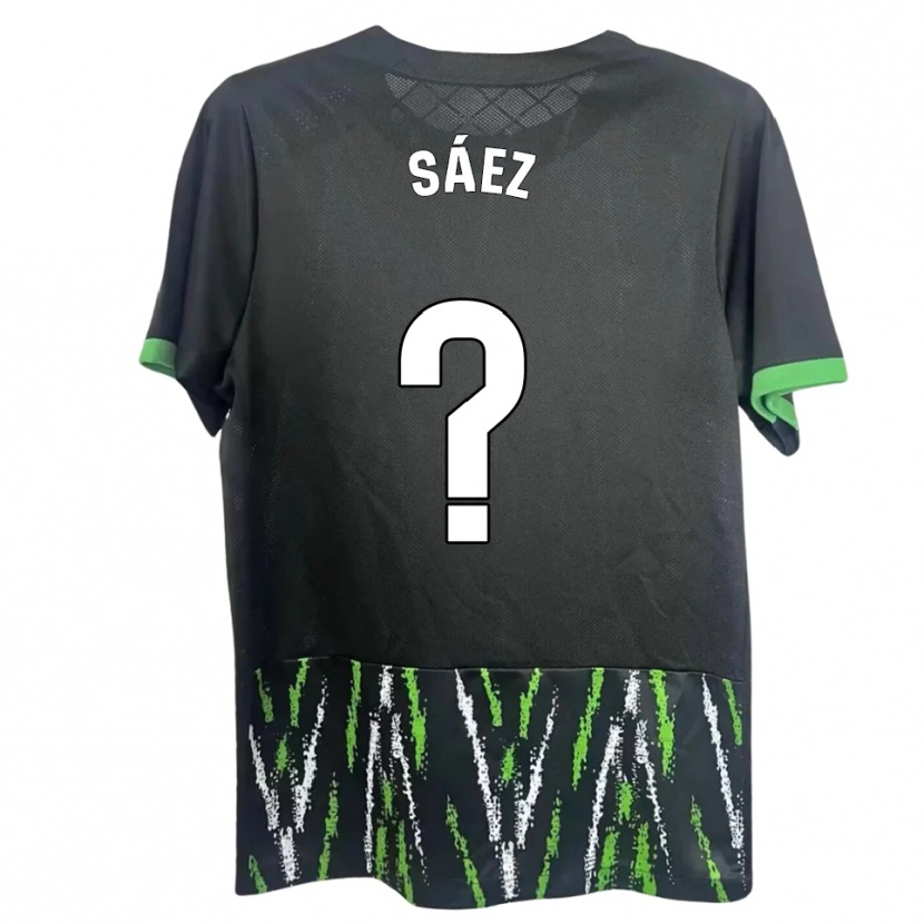 Danxen Kinderen Carlos Christodoulides Sáez #0 Zwart Groen Uitshirt Uittenue 2025/26 T-Shirt