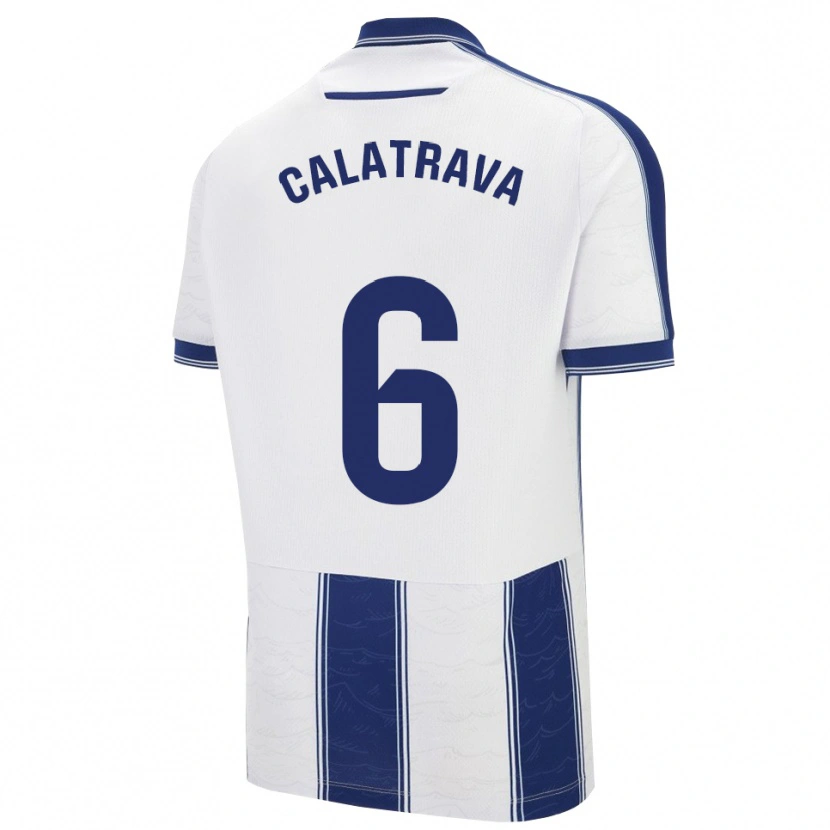 Danxen Kinderen Alberto Calatrava #6 Marineblauw Wit Uitshirt Uittenue 2025/26 T-Shirt