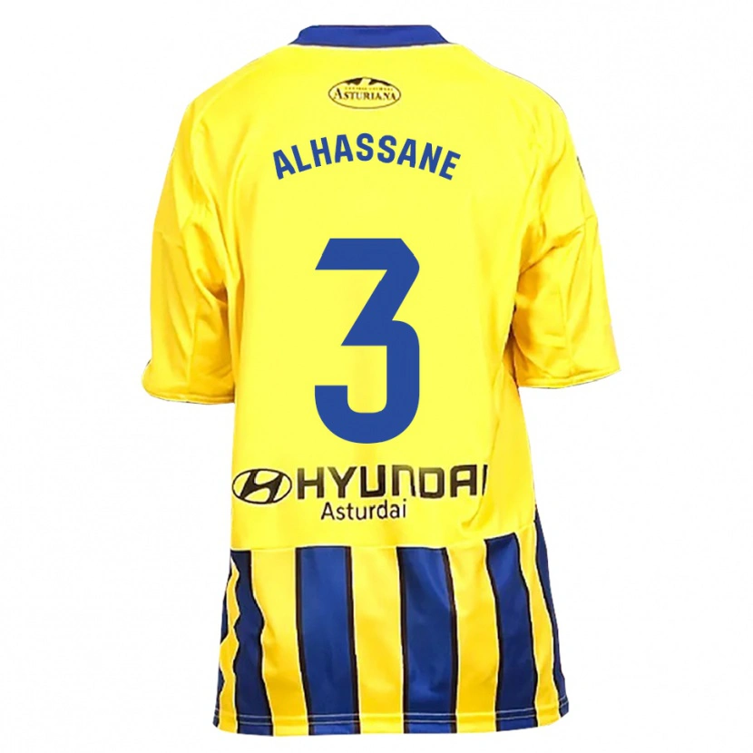 Danxen Kinderen Rahim Alhassane #3 Geel Blauw Uitshirt Uittenue 2025/26 T-Shirt