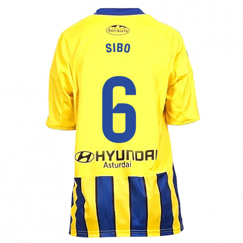 Danxen Kinderen Kwasi Sibo #6 Geel Blauw Uitshirt Uittenue 2025/26 T-Shirt