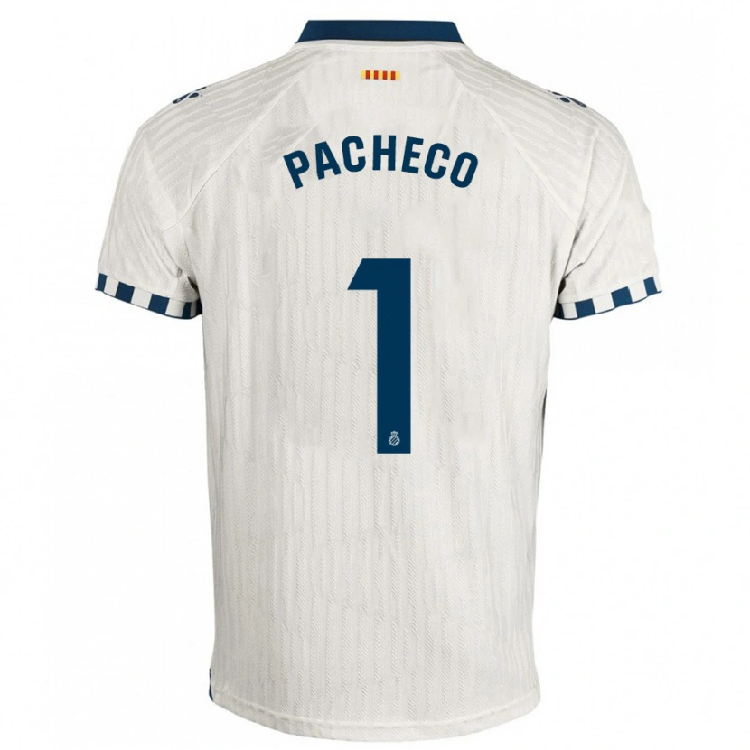 Danxen Kinderen Álvaro Pacheco #1 Wit Blauw Uitshirt Uittenue 2025/26 T-Shirt