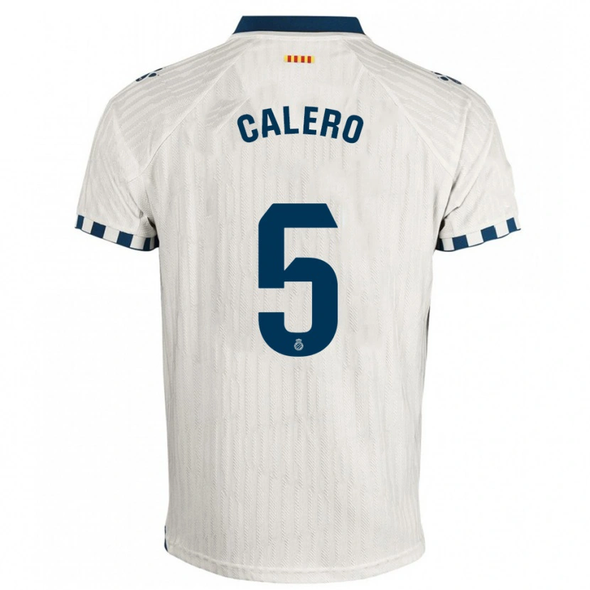 Danxen Kinderen Fernando Calero #5 Wit Blauw Uitshirt Uittenue 2025/26 T-Shirt