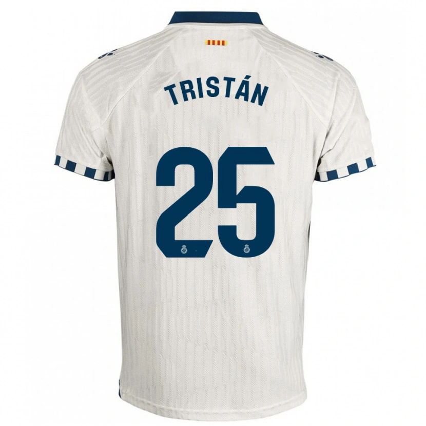 Danxen Kinderen Pol Tristán #25 Wit Blauw Uitshirt Uittenue 2025/26 T-Shirt