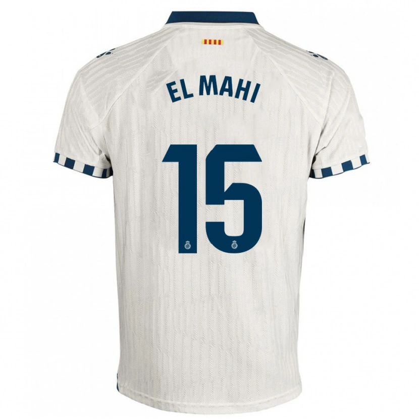 Danxen Kinderen Mohamed El Mahi #15 Wit Blauw Uitshirt Uittenue 2025/26 T-Shirt