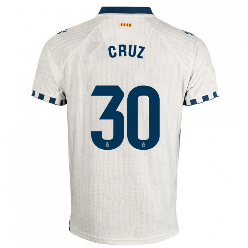 Danxen Kinderen Denis Cruz #30 Wit Blauw Uitshirt Uittenue 2025/26 T-Shirt