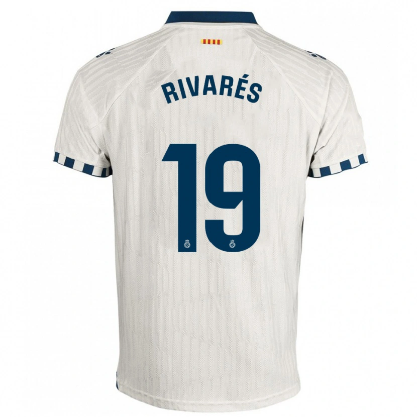 Danxen Kinderen Sergio Rivarés #19 Wit Blauw Uitshirt Uittenue 2025/26 T-Shirt