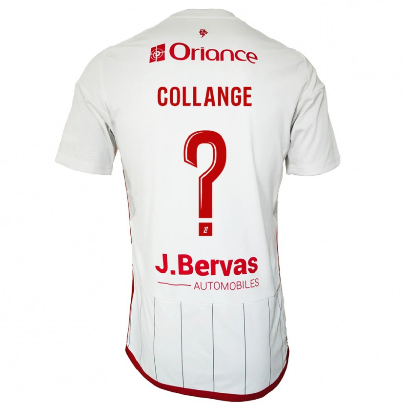 Danxen Kinderen Malorie Collange #0 Wit Rood Uitshirt Uittenue 2025/26 T-Shirt