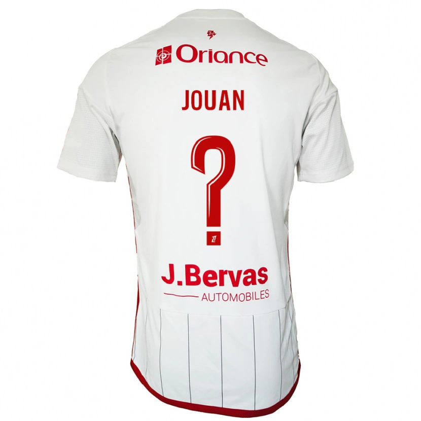 Danxen Kinderen Léonie Jouan #0 Wit Rood Uitshirt Uittenue 2025/26 T-Shirt