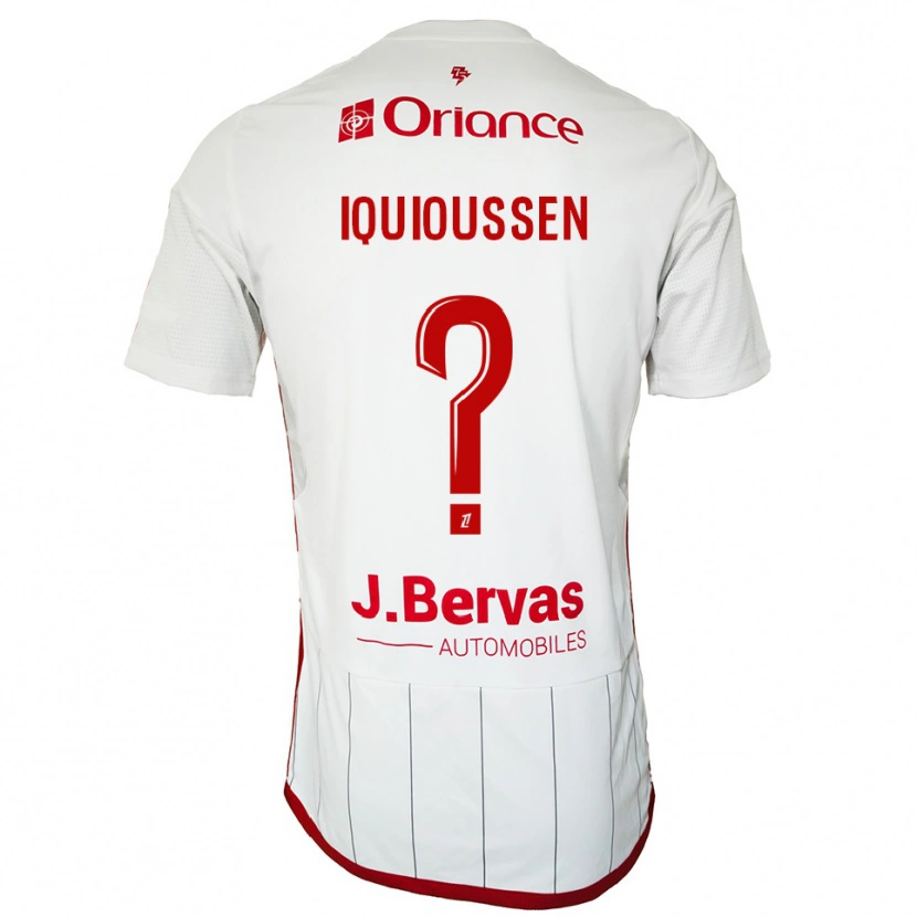 Danxen Kinderen Adam Iquioussen #0 Wit Rood Uitshirt Uittenue 2025/26 T-Shirt