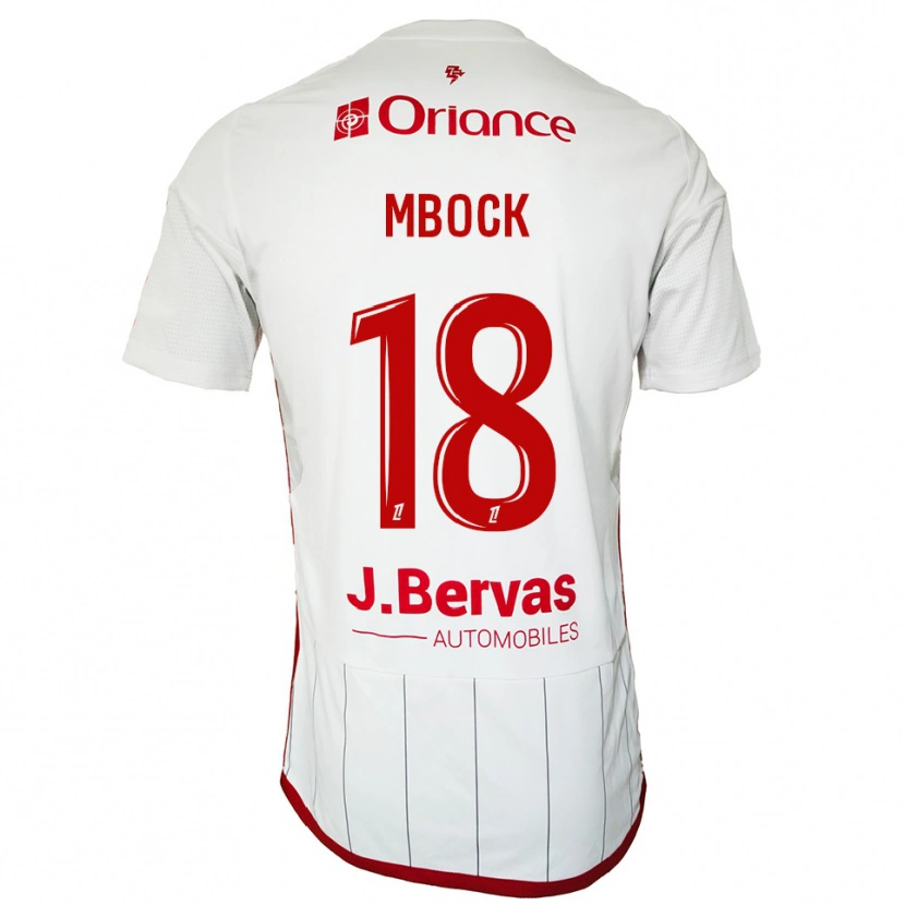 Danxen Kinderen Hianga'a Mbock #18 Wit Rood Uitshirt Uittenue 2025/26 T-Shirt