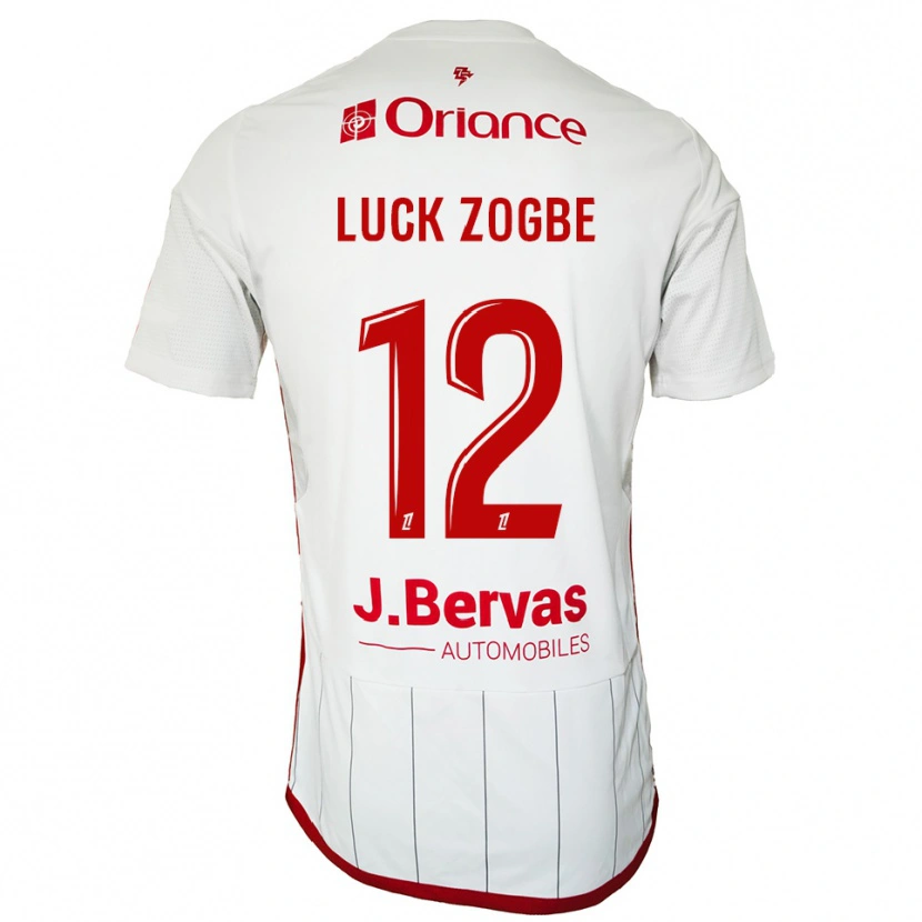 Danxen Kinderen Luck Zogbé #12 Wit Rood Uitshirt Uittenue 2025/26 T-Shirt