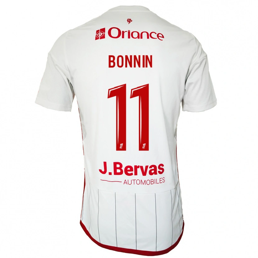 Danxen Kinderen Lilian Bonnin #11 Wit Rood Uitshirt Uittenue 2025/26 T-Shirt