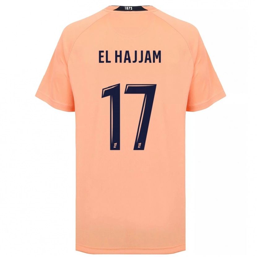Danxen Kinderen Oualid El Hajjam #17 Oranje Marineblauw Uitshirt Uittenue 2025/26 T-Shirt