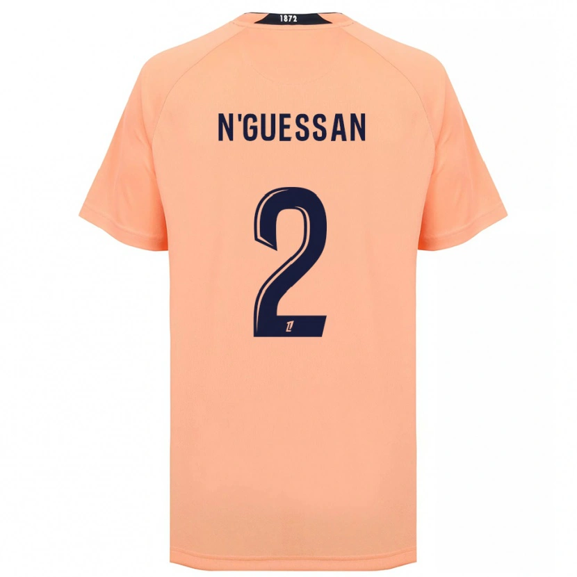 Danxen Kinderen Jean-Baptiste N'guessan #2 Oranje Marineblauw Uitshirt Uittenue 2025/26 T-Shirt
