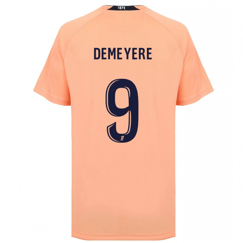 Danxen Kinderen Silke Demeyere #9 Oranje Marineblauw Uitshirt Uittenue 2025/26 T-Shirt