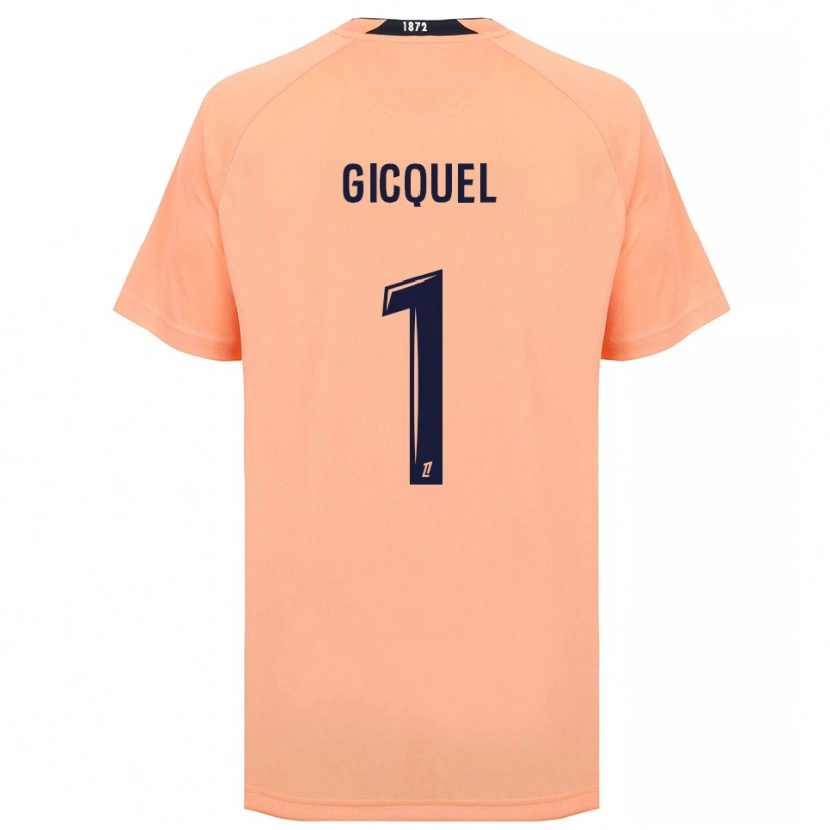 Danxen Kinderen Mathyss Gicquel #1 Oranje Marineblauw Uitshirt Uittenue 2025/26 T-Shirt