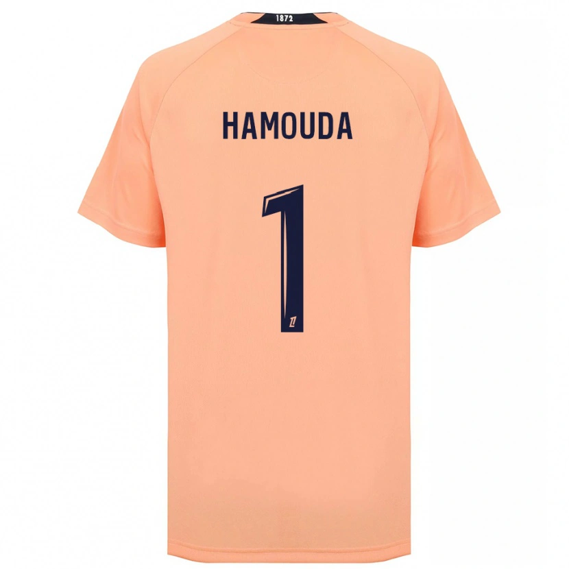 Danxen Kinderen Adel Hamouda #1 Oranje Marineblauw Uitshirt Uittenue 2025/26 T-Shirt