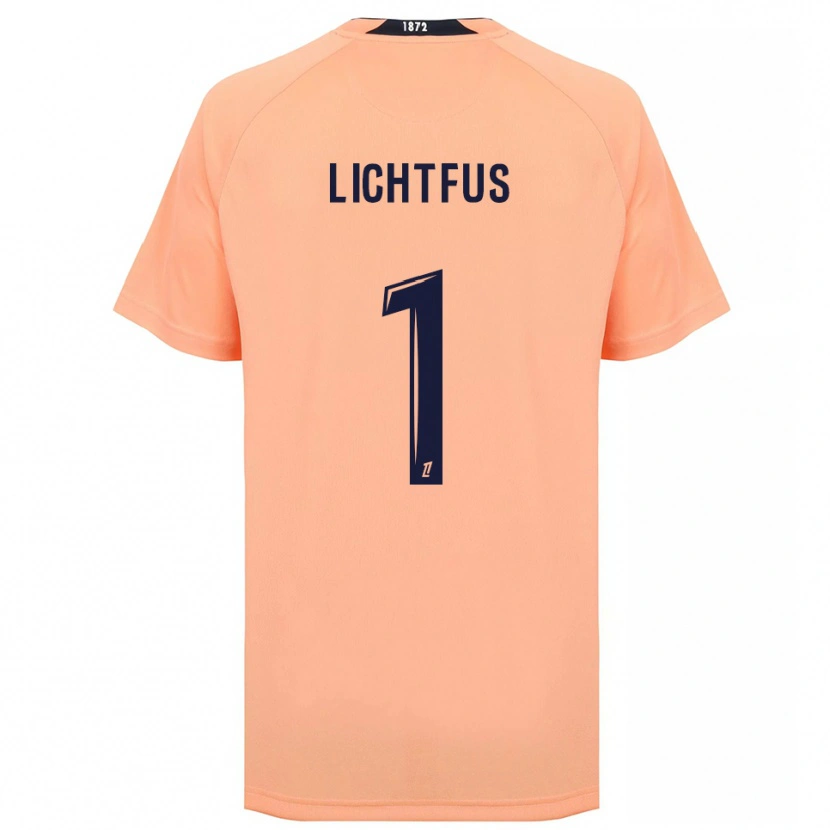 Danxen Kinderen Lisa Lichtfus #1 Oranje Marineblauw Uitshirt Uittenue 2025/26 T-Shirt