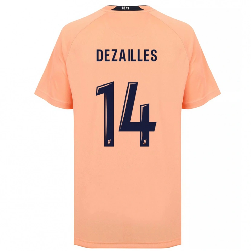 Danxen Kinderen Arsène Dezailles #14 Oranje Marineblauw Uitshirt Uittenue 2025/26 T-Shirt