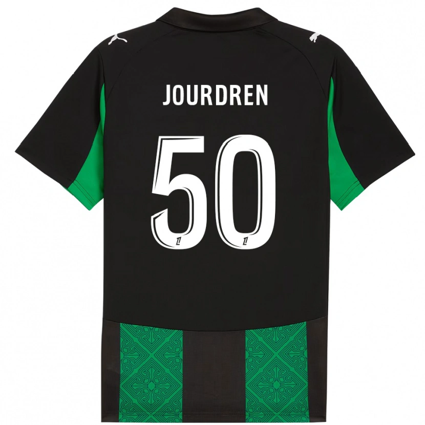 Danxen Kinderen Ilan Jourdren #50 Zwart Groen Uitshirt Uittenue 2025/26 T-Shirt