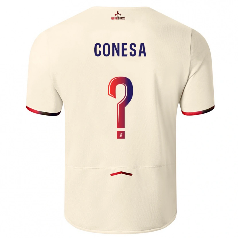 Danxen Kinderen Anna Conesa #0 Gebroken Wit Rood Uitshirt Uittenue 2025/26 T-Shirt