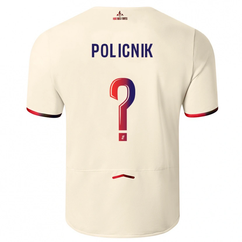 Danxen Kinderen Valéryane Policnik #0 Gebroken Wit Rood Uitshirt Uittenue 2025/26 T-Shirt