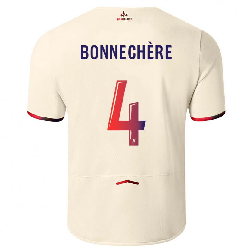 Danxen Kinderen Victor Bonnechère #4 Gebroken Wit Rood Uitshirt Uittenue 2025/26 T-Shirt