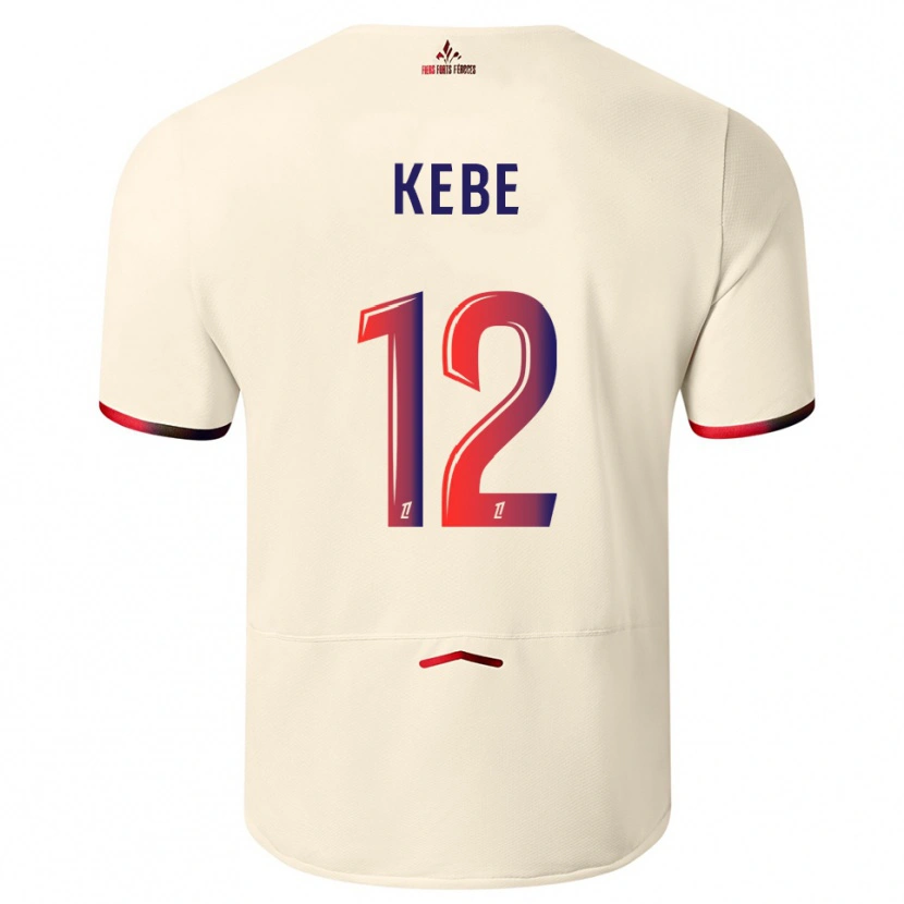 Danxen Kinderen Hamadi Kebe #12 Gebroken Wit Rood Uitshirt Uittenue 2025/26 T-Shirt