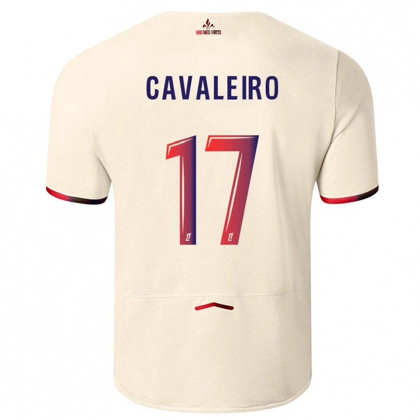 Danxen Kinderen Ivan Cavaleiro #17 Gebroken Wit Rood Uitshirt Uittenue 2025/26 T-Shirt