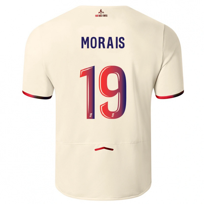 Danxen Kinderen Tiago Morais #19 Gebroken Wit Rood Uitshirt Uittenue 2025/26 T-Shirt