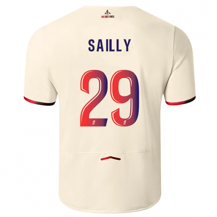 Danxen Kinderen Charlotte Sailly #29 Gebroken Wit Rood Uitshirt Uittenue 2025/26 T-Shirt