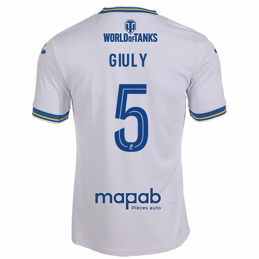 Danxen Kinderen Jade Giuly #5 Wit Hemelsblauw Uitshirt Uittenue 2025/26 T-Shirt