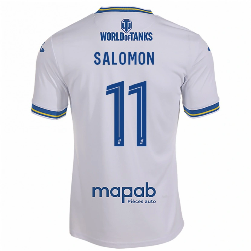 Danxen Kinderen Enzo Salomon #11 Wit Hemelsblauw Uitshirt Uittenue 2025/26 T-Shirt